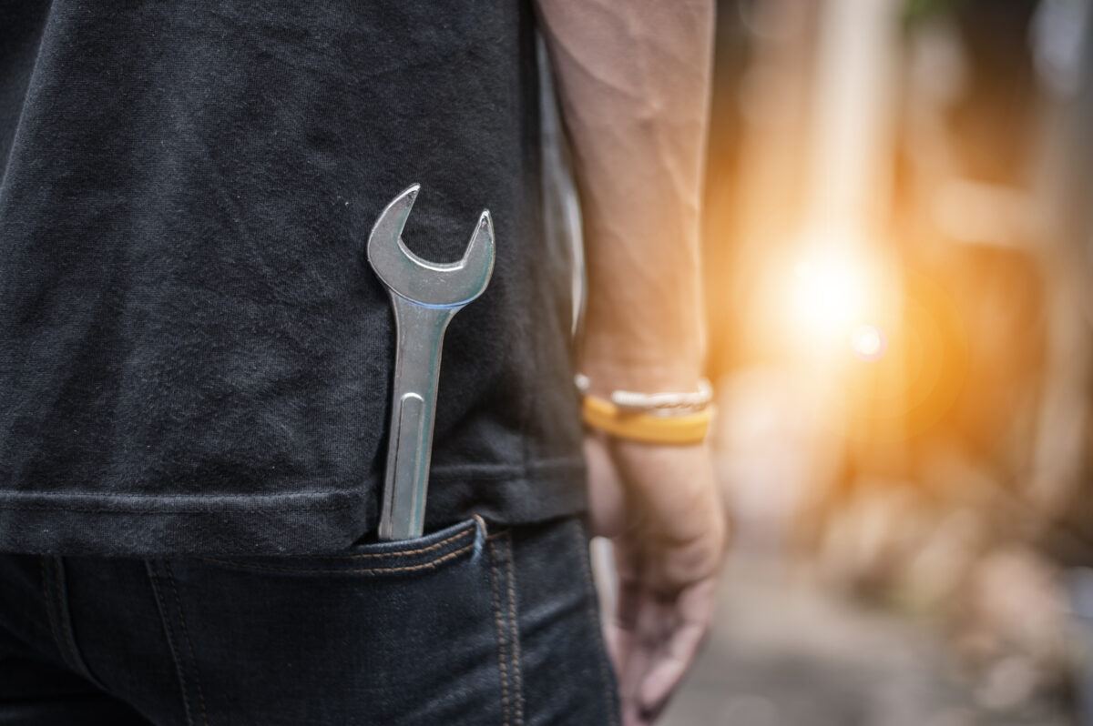 Wrench,In,The,Back,Pocket,Of,Jeans.the,Concept,Of,Automotive,